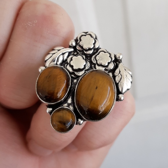 New Tiger Eye 925 Silver Ring. - Picture 1 of 8